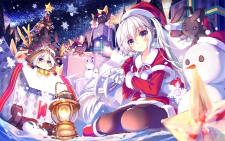 Sora - sora, yasuga, girl, magic, night, christmas, pretty, anime, cute