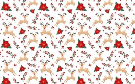 Christmas texture - poinsettia, white, red, flower, craciun, texture, reindeer, christmas