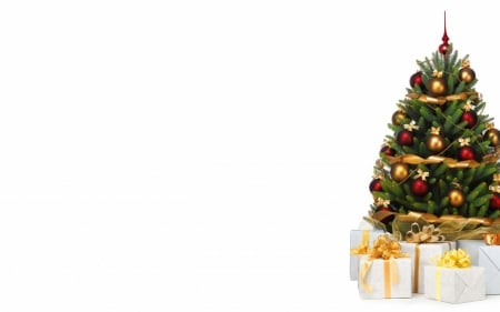 Happy Holidays! - christmas, white, yellow, craciun, green, gift, card, tree