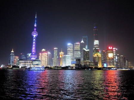 Shanghai, view from the Bund. - Shanghai, Bund, CBD, Huang Po