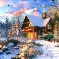 Winter Holiday Cabin