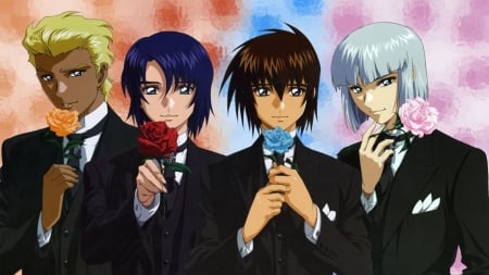 Will you accept this rose? - anime, boys, hot, roses