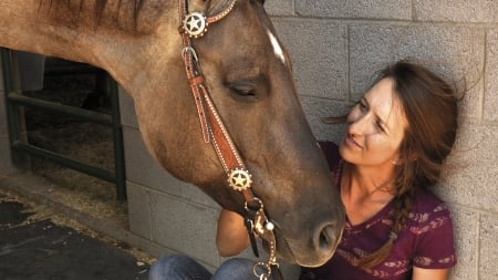 Loving Touch - style, girls, western, women, models, ranch, cowgirls, horses, brunettes, fun, female, boots