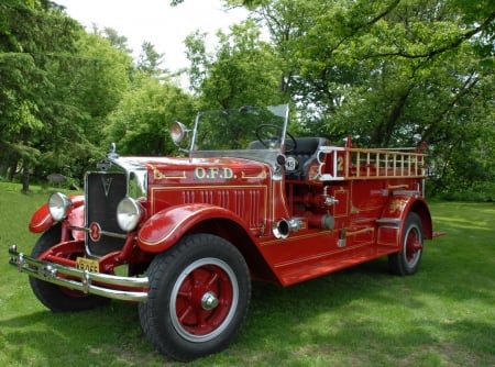 Fire Rescue - fire, rescue, 1933, lafrance, oldtimer, american