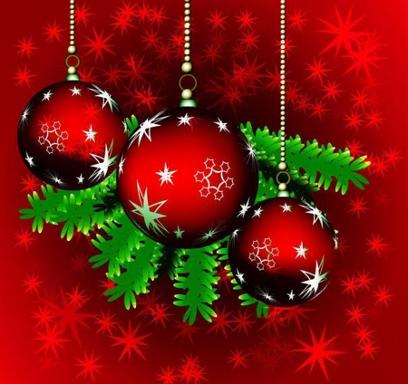 Christmas - ball, xmas, christmas, red