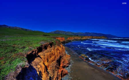 Blue Sky Above the Coastline - sky, nature, coast, blue