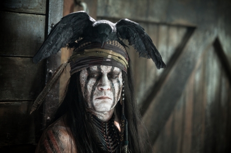 The Lone Ranger (2013) - male, the lone ranger, indian, movie, fantasy, man, actor, disney, johnny depp