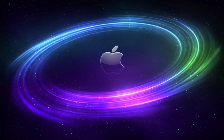 Apple go round the world - company, logo, beautiful, magical, colrful, computer, mac, round, color, apple