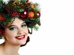 Girl in a christmas fancy headdress