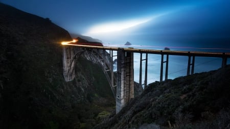 Bixby Bridge - fun, lake, cool, architecture, bridge