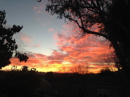 Beautiful Sunset out my bedroom window - beautiful, summer, ca, sunset