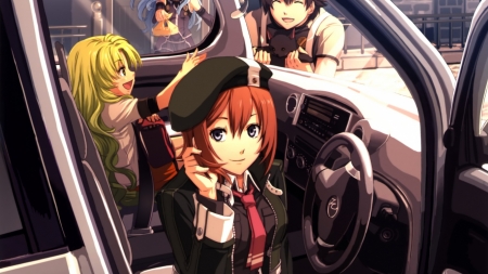 Time to go - anime, leaving, car, travel