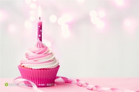 ♥ - candle, cake, cupcake, pink