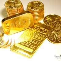 gold bars and coins