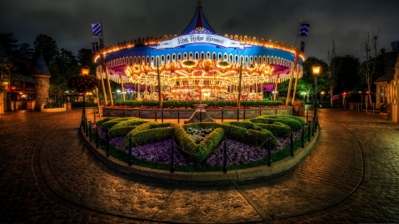 King Arthur Carrousel F - scenery, beautiful, photography, carousel, landscape, photo, architecture, wide screen, merry go round