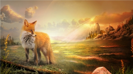 Fox of Sherwood - abstract, fantasy, art, fox