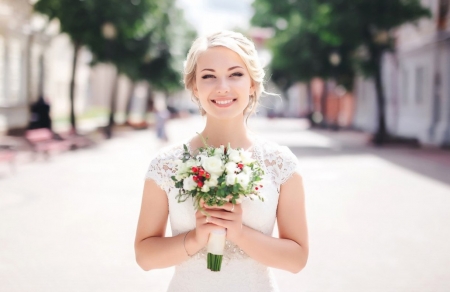 Happy Bride - photography, pretty, beauty, model