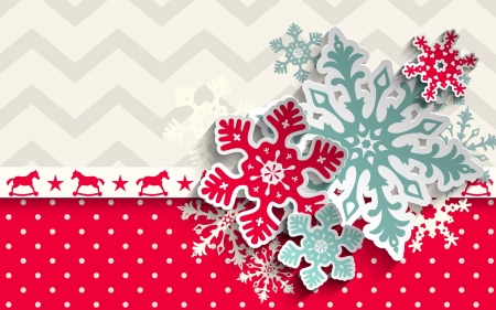 Snowflakes - white, red, paper, snowflake, craciun, texture, blue, christmas