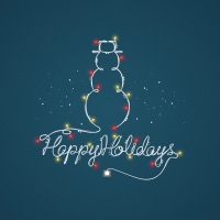 Happy Holidays Snow Man Light