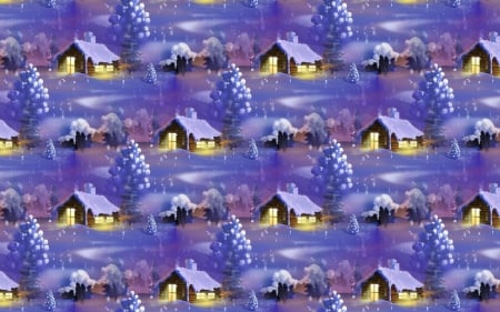 Christmas texture - house, christmas, craciun, purple, paper, texture, tree