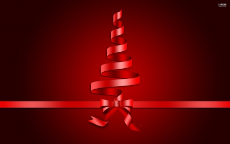 Ribon Christmas Tree - tree, wallpaper, ribon, christmas