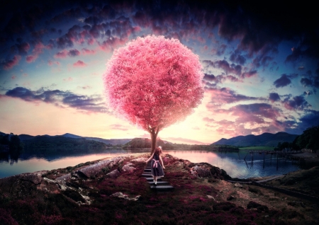 â™¥ - tree, fantasy, abstract, art