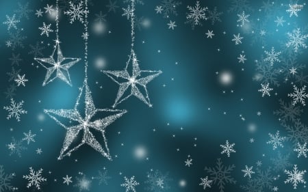 sparkling stars - sparkling, stars, blue, wallpaper