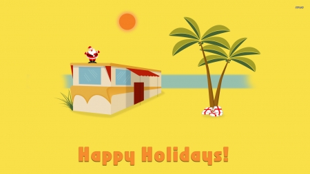 Beach Christmas - Happy, Holidays, Christmas, Beach