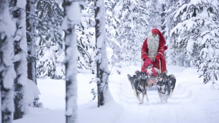 Old Saint Nick - santa, winter, christmas, snow