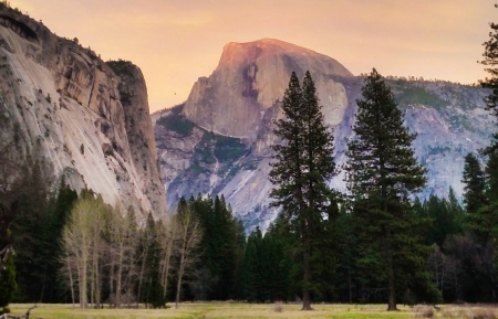 Half Dome sunset - Half Dome, fun, sunset, vature, cool, mountain