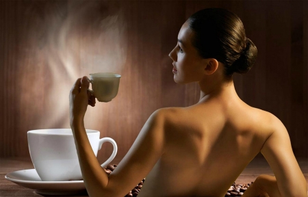 Coffee - girl, lady, beautiful, coffee