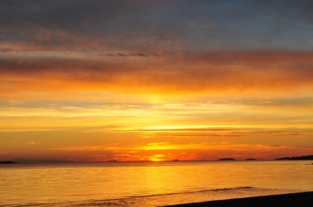 Sunset - amazing, sunset, sea, clouds