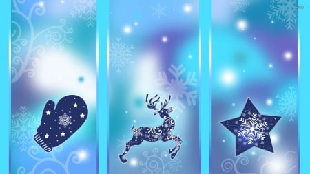 Christmas Decorations - star, reindeer, decorations, christmas