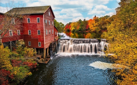 river falls - nature, fun, cool, river, waterfall