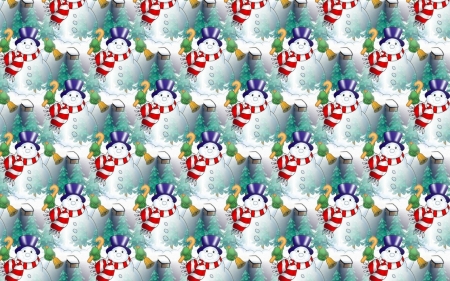 Christmas texture - paper, red, winter, craciun, snowman, christmas, blue, white, texture