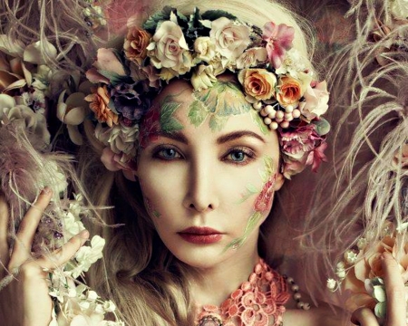 Beauty - agnieszka lorek, au contraire, woman, girl, pink, model, flower