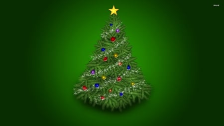 Christmas Tree - green, tree, background, christmas