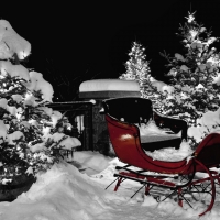 Snowy Night In Lake Placid