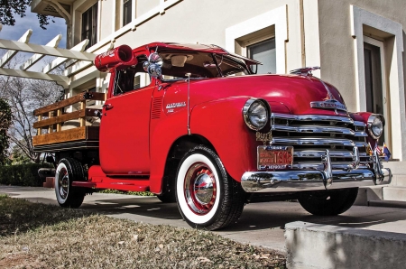 1949-Chevy-3100-Stake-Bed - Red, GM, 1949, Classic