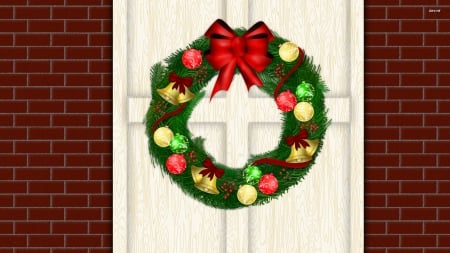 Christmas Wreath - decoration, wallpaper, wreath, christmas