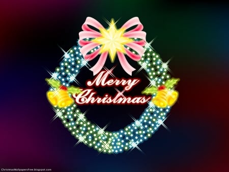 Christmas Wreath - colourful, weath, wallpaper, christmas