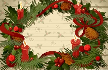 Christmas Wreath - decoration, wallpaper, wreath, christmas