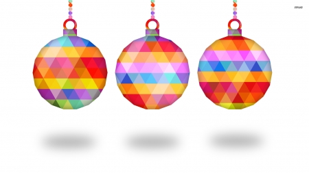 Colourful Chrismas Baubles - Wallpaper, Colourful, Christmas, Baubles