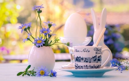 Still Life - flowers, vase, still life, cup