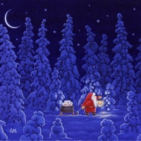 Santa in the Woods