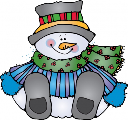 Sitten Snowman - hat, snowman, winter, scarf