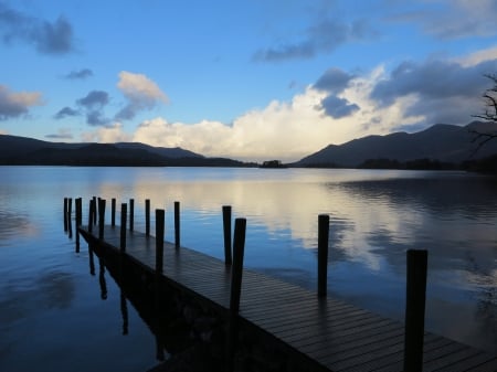 Ashness pier, Derwent Water - lake district, pier, lake, ashness, water, derwent