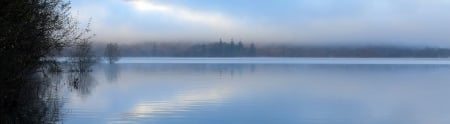 Derwent water, Early morning. - Derwent, Trees, Water, Misty, Mist, lake, Morning