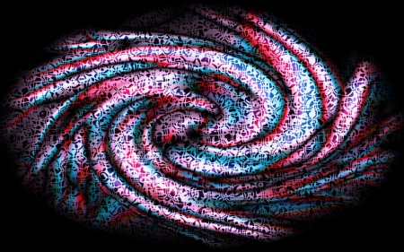 Abstract spiral - pink, black, spiral, texture, abstract, blue