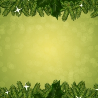 fir branches and holly